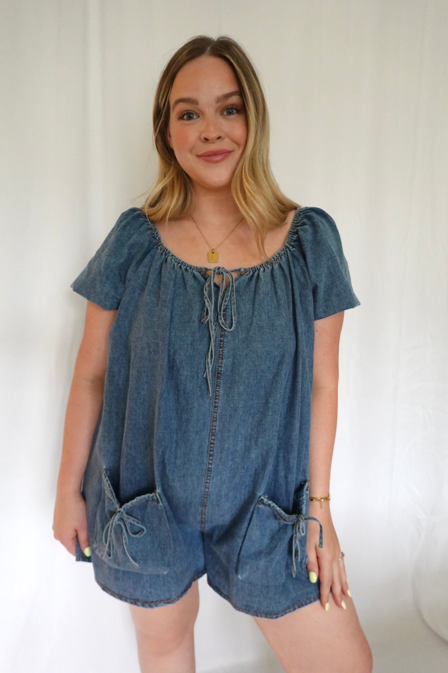 Babydoll Denim Romper