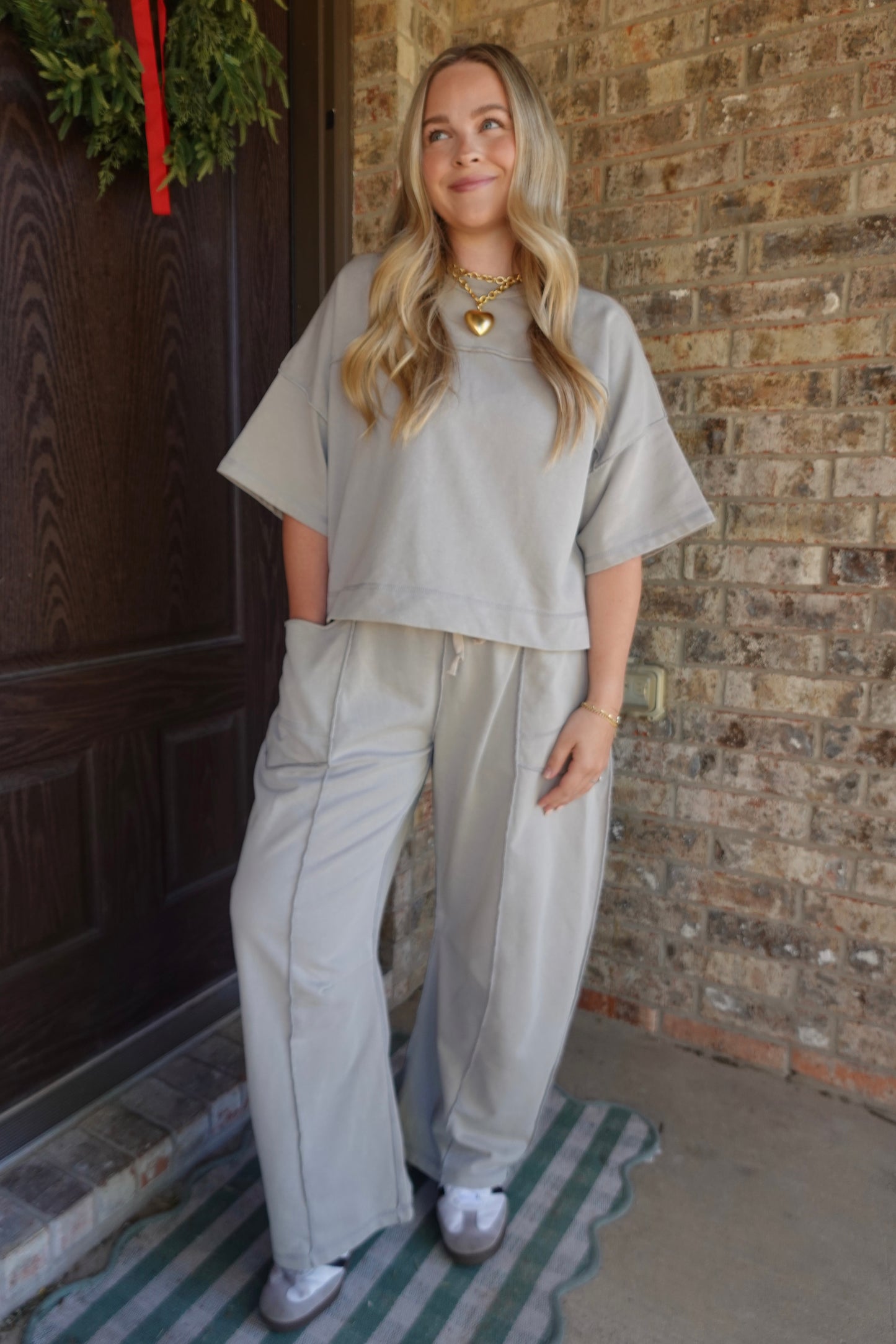 Washed Grey Barrel Leg SET