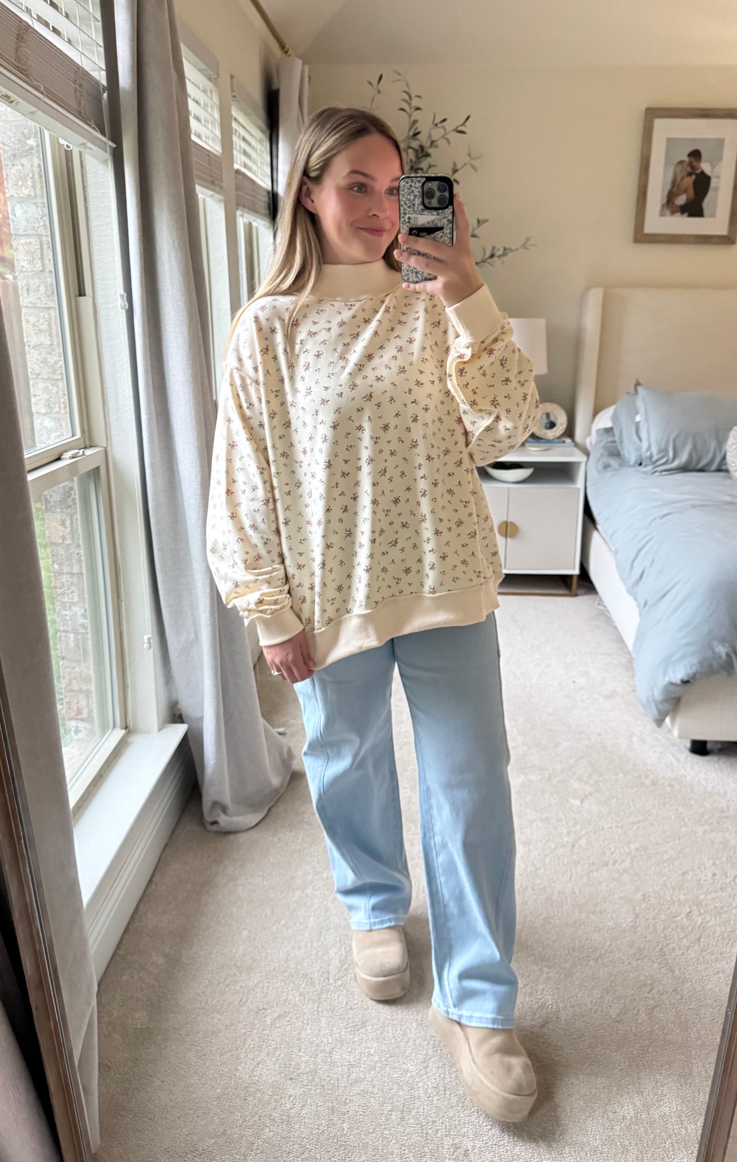 Stretchy Long Barrel Jeans