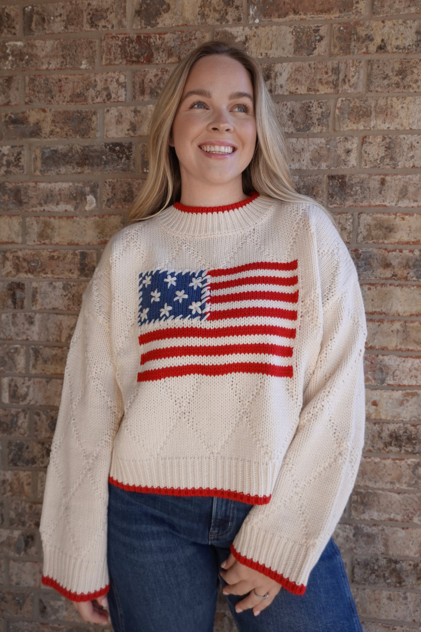 American Flag Sweater