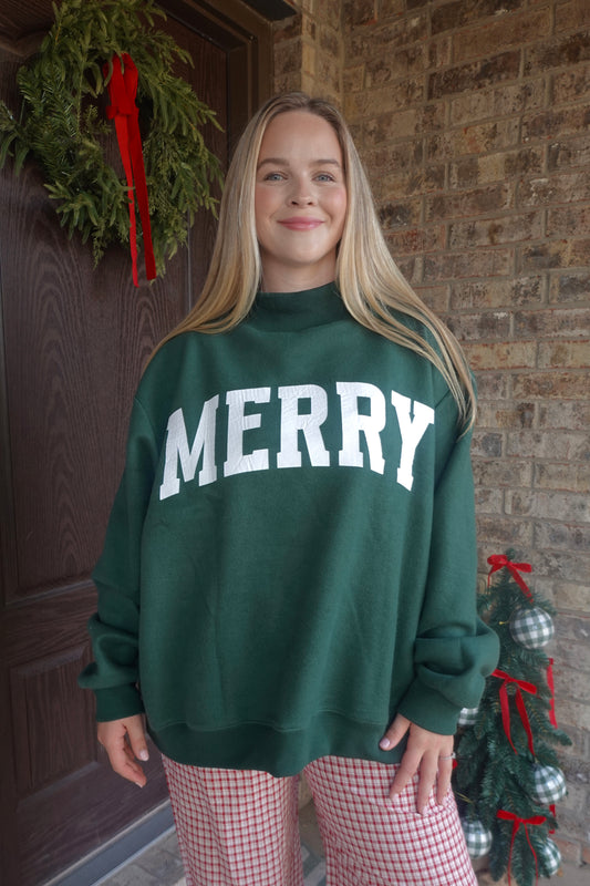 Reversible Merry Christmas Mock Neck