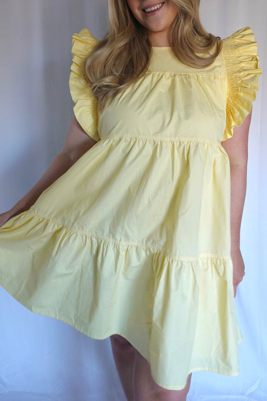 BUTTER FLUTTER DRESS