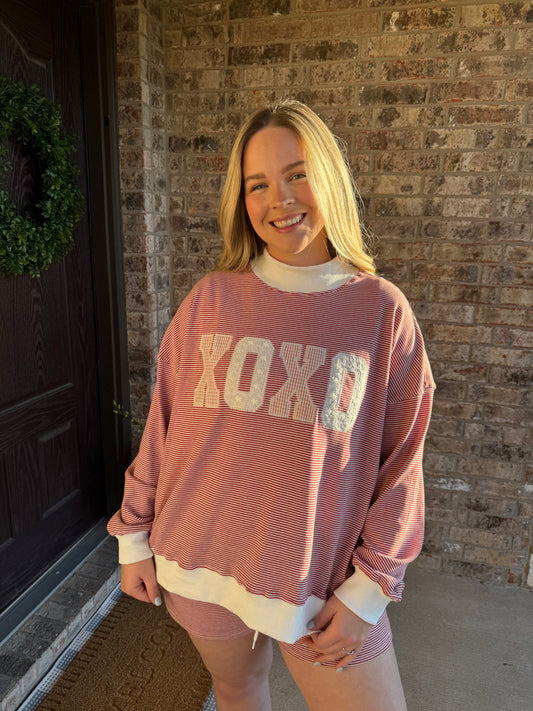XOXO Mockneck + Mini Shorts Set